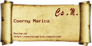 Cserny Marica névjegykártya